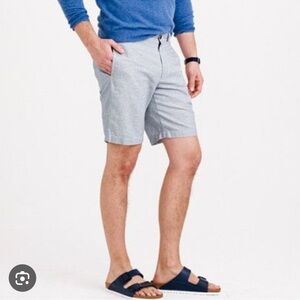 J Crew Stanton Baby Pastel Blue Men’s Garment Dyed Cotton Chino Shorts Size 31